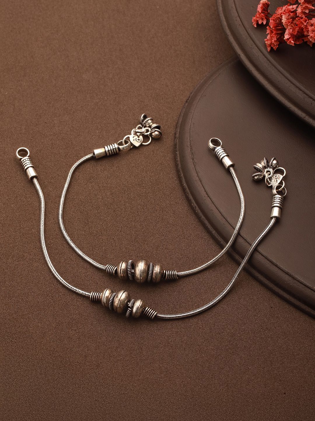 Adorn Your Ankles: Stylish Silver-Plated Indian Payal for Women
