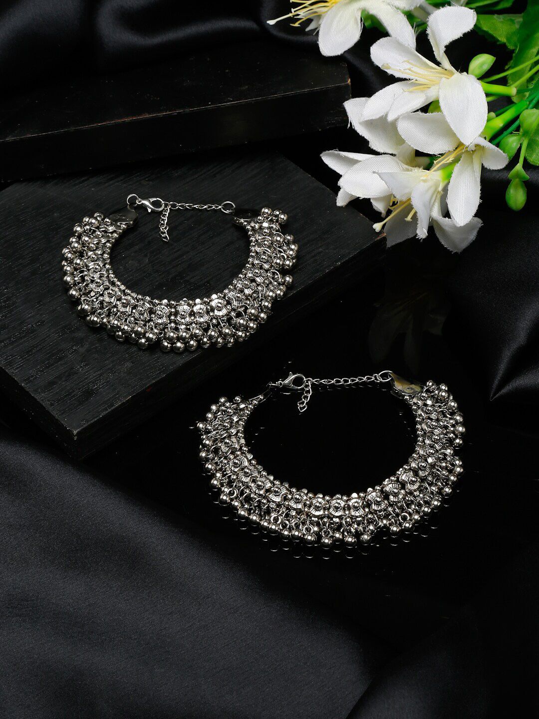 Artificial Silver-Toned Indian Anklets (Payal) for Women | Traditional & Stylish Designs