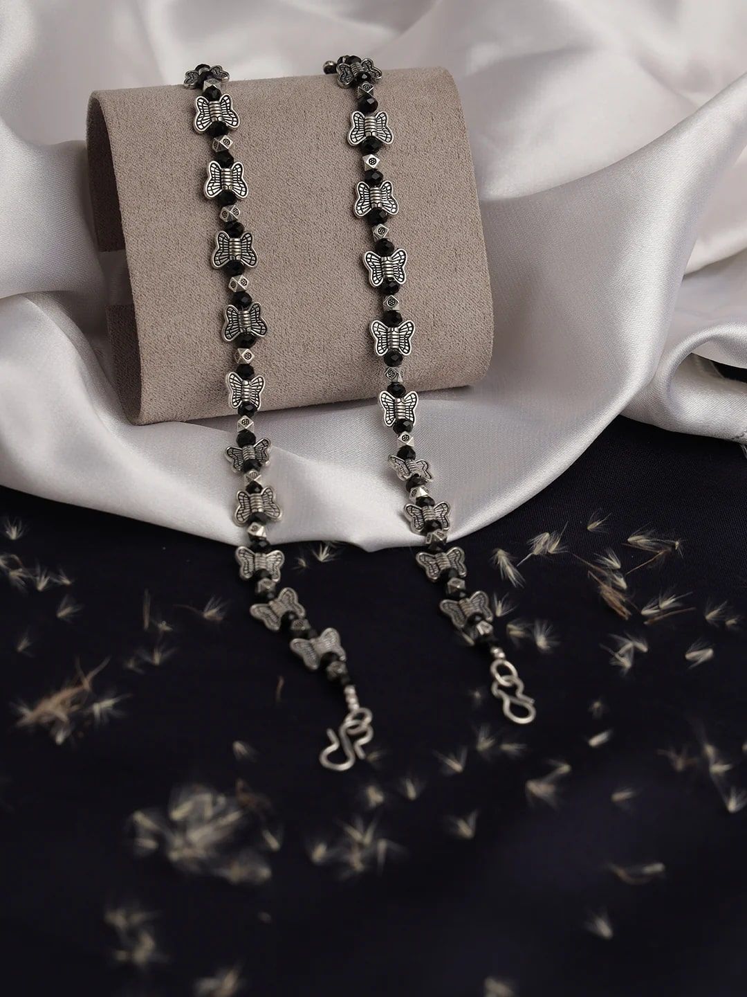 Butterfly Charm Artificial Silver Anklets | Trendy Indian Payal for Women