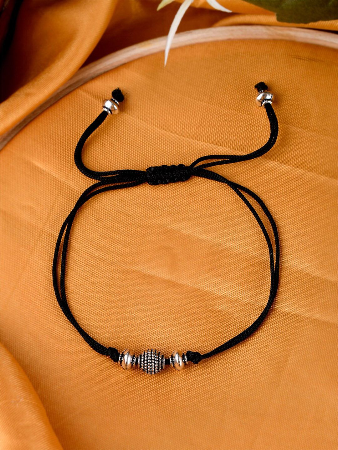 Chic Black Thread Artificial Silver-Toned Anklet | Modern Payal for Women