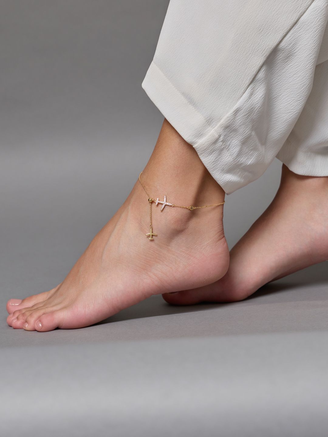 Chic Gold-Plated Anklets (Payal) for Women | Modern Indian Foot Jewelry