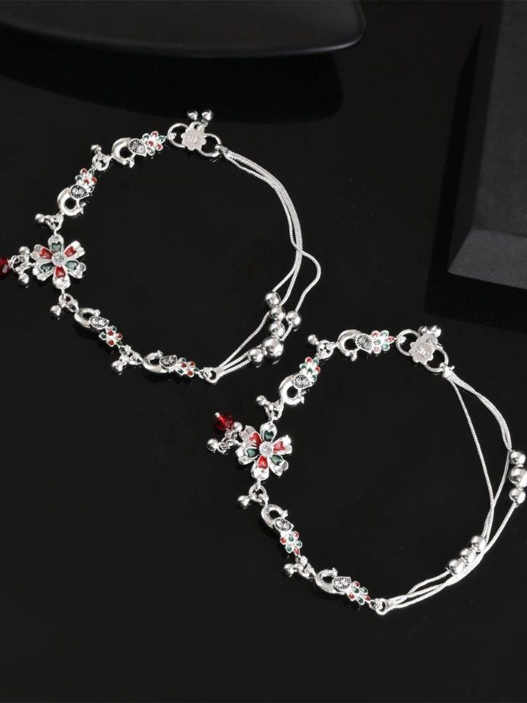Classic Silver-Plated Ethnic Anklet