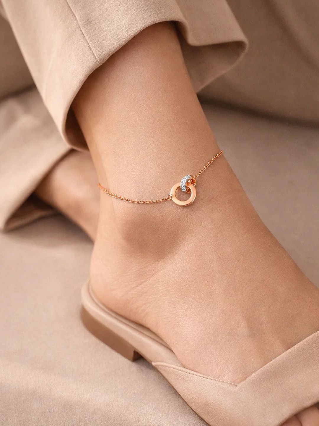 Dainty Gold-Plated Anklet | Modern Indian Payal for Effortless Style