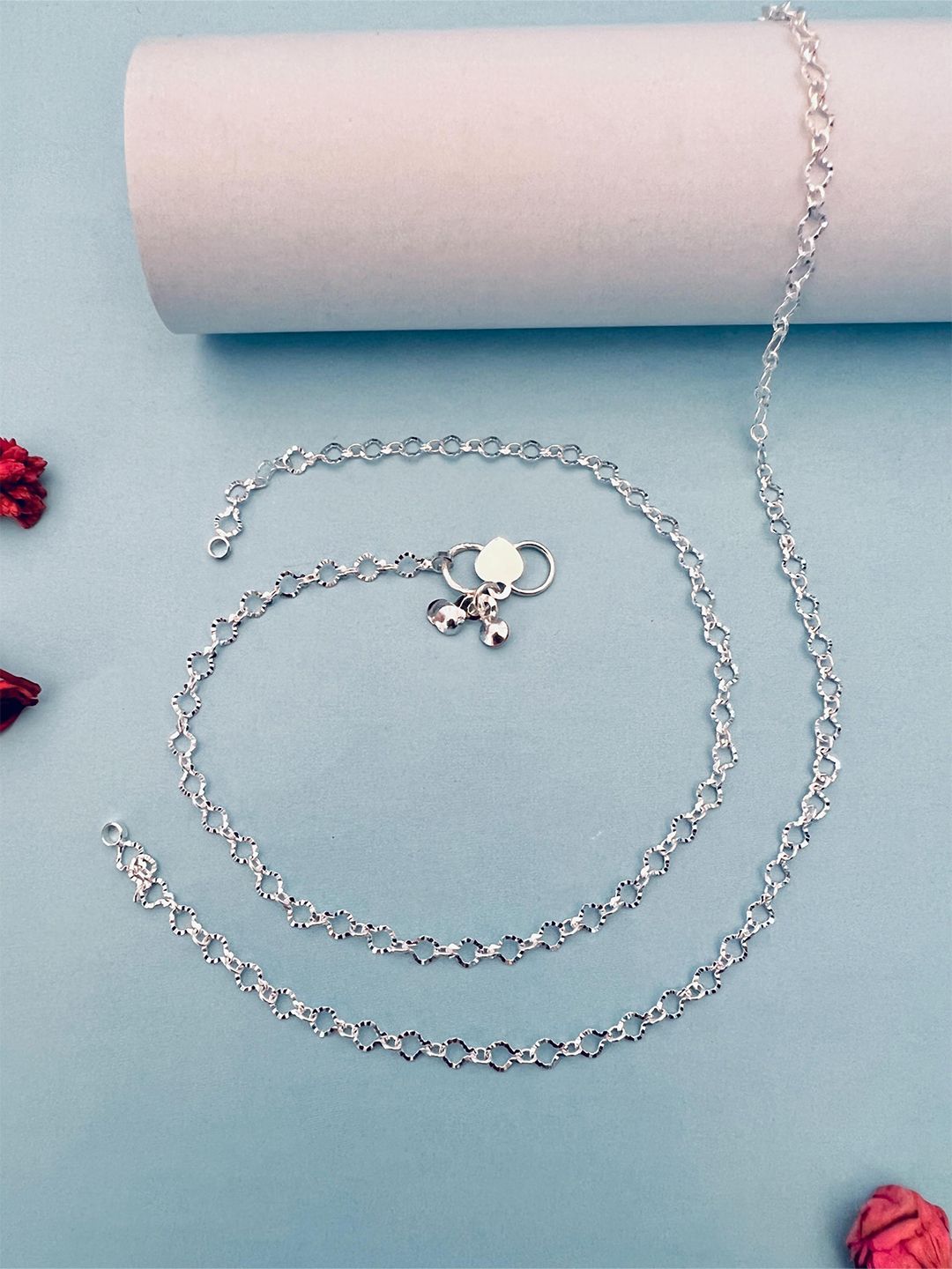 Dainty Silver-Plated Indian Anklets | Stylish Payal for Women