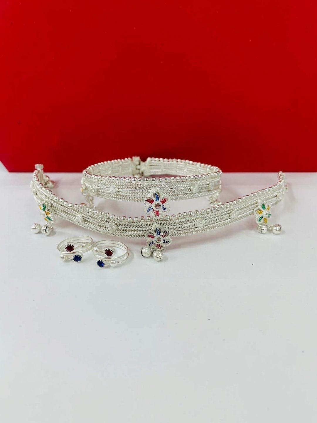 Dazzling Artificial Silver Payal & Toe Rings | Stylish Indian Anklets for Women