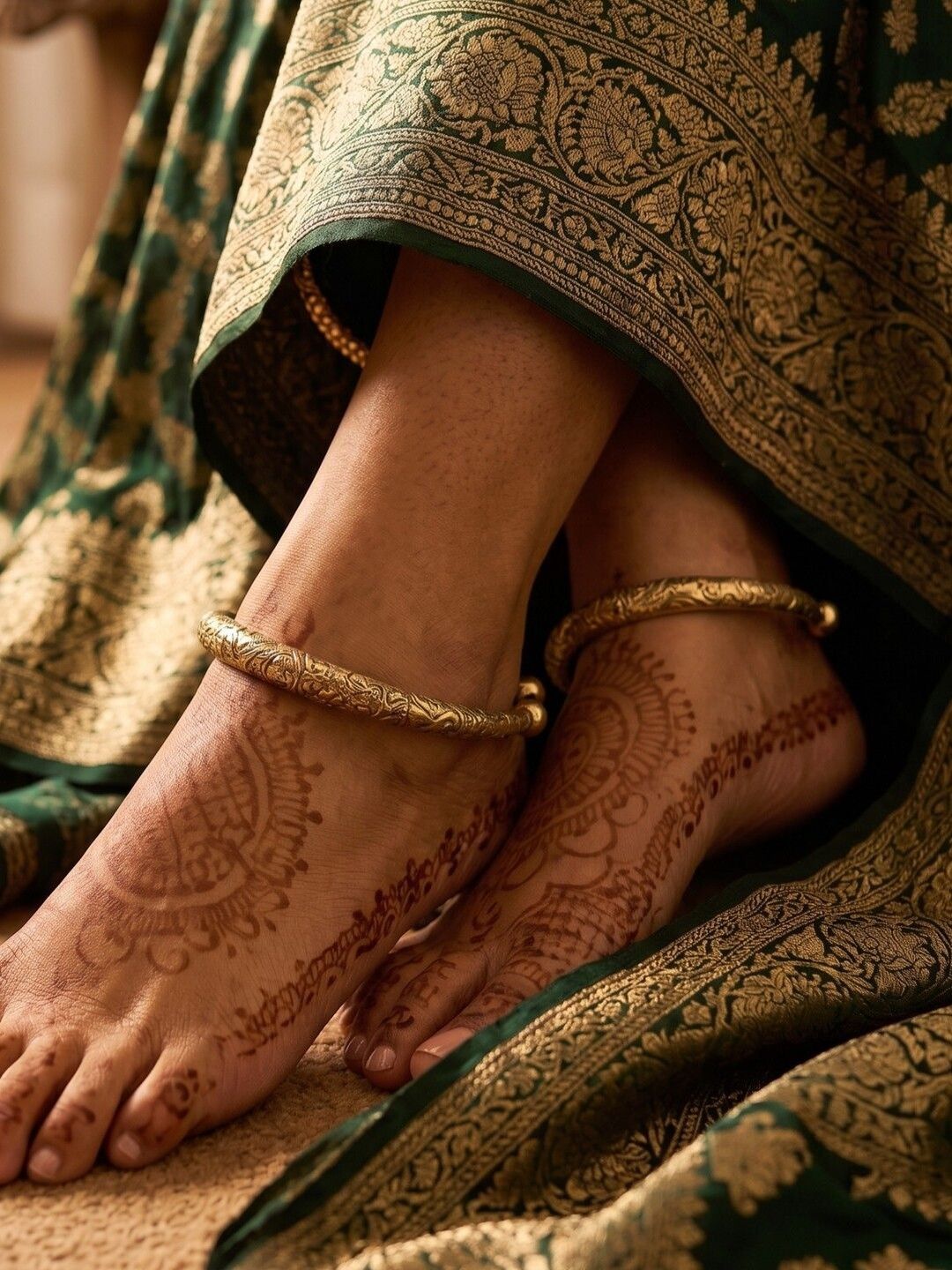 Dazzling Gold-Plated Indian Anklets (Payal) | Traditional & Stylish Designs for Women