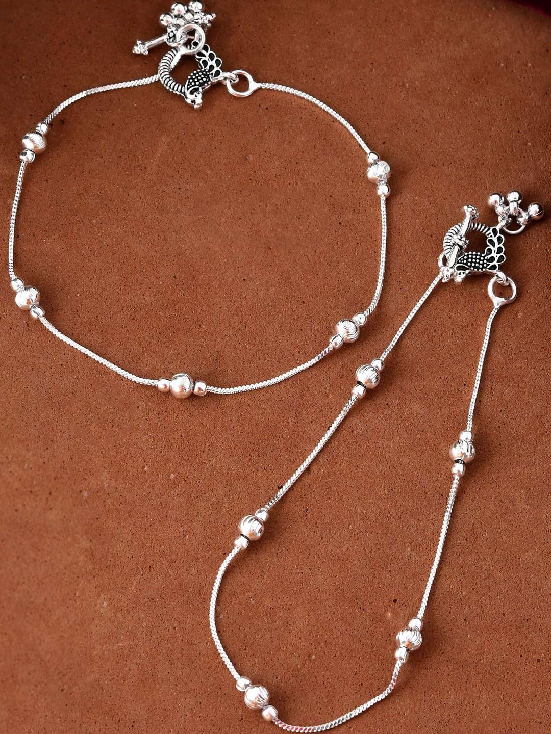 Elegant Artificial Silver Payal for Women | Traditional Indian Anklets
