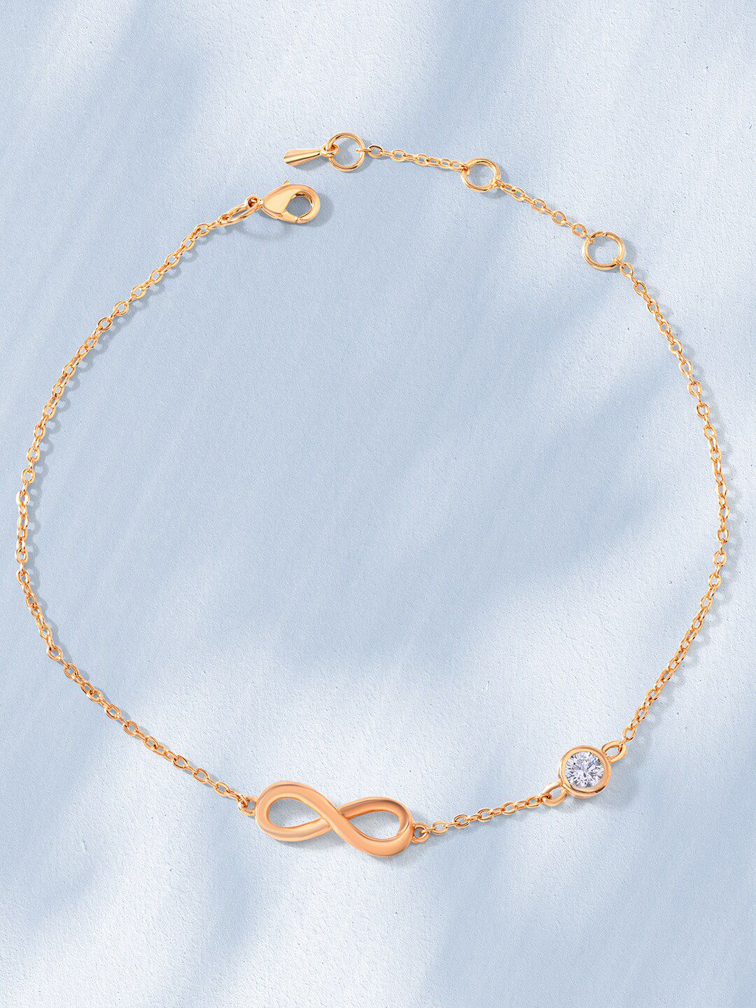 Elegant Gold-Plated Infinity Anklet | Stylish Payal for Modern Women