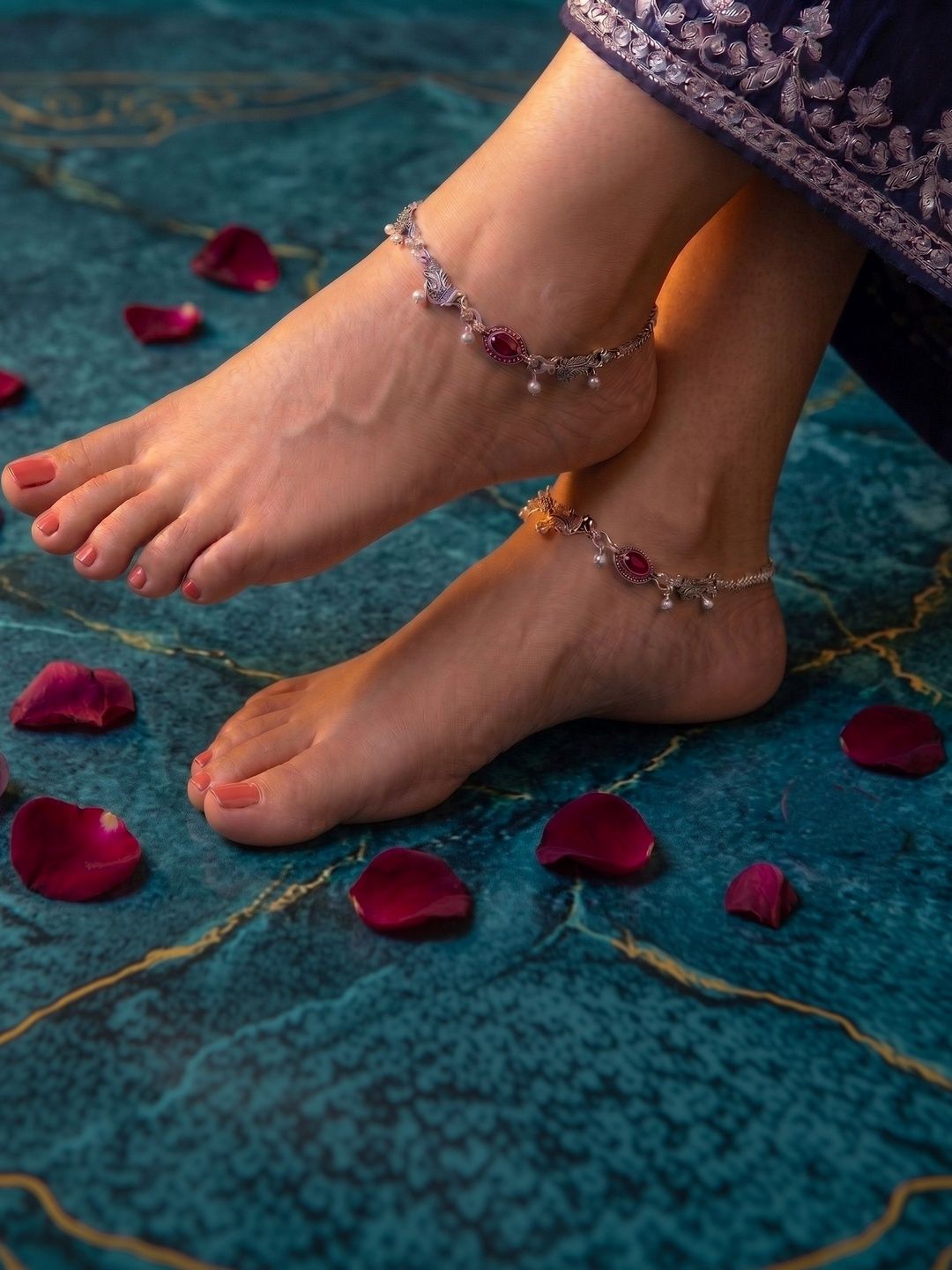 Exquisite Artificial Silver Payal & Anklets for Women | Indian Festive Foot Jewelry