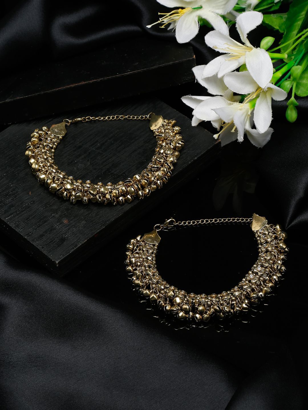 Exquisite Gold-Plated Ghungroo Anklets | Traditional Indian Payal for Women