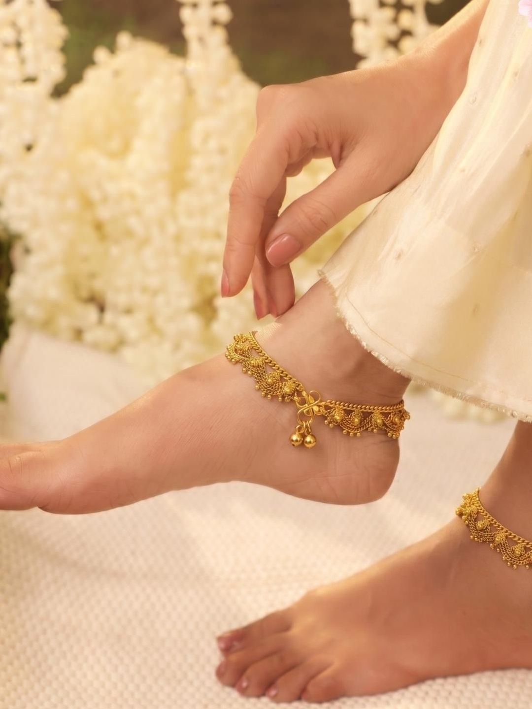 Exquisite Gold-Plated Indian Anklets (Payal) | Bridal & Stylish Designs for Women