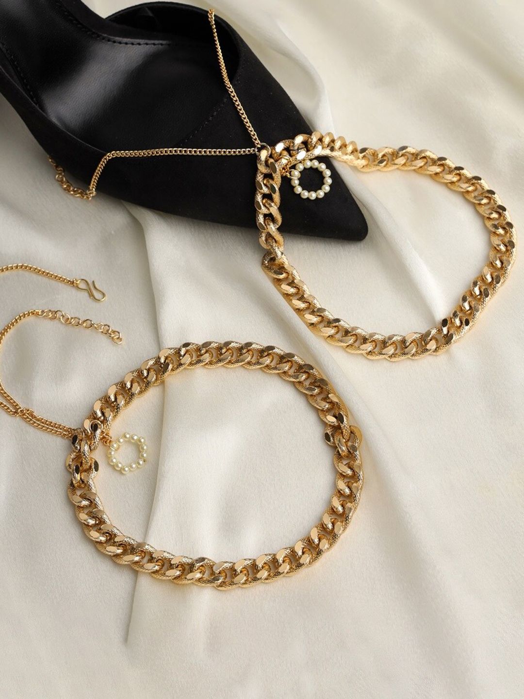 Glam Up! Stylish Gold-Plated Anklets & Pearl Payal for Women | Indian Fashion