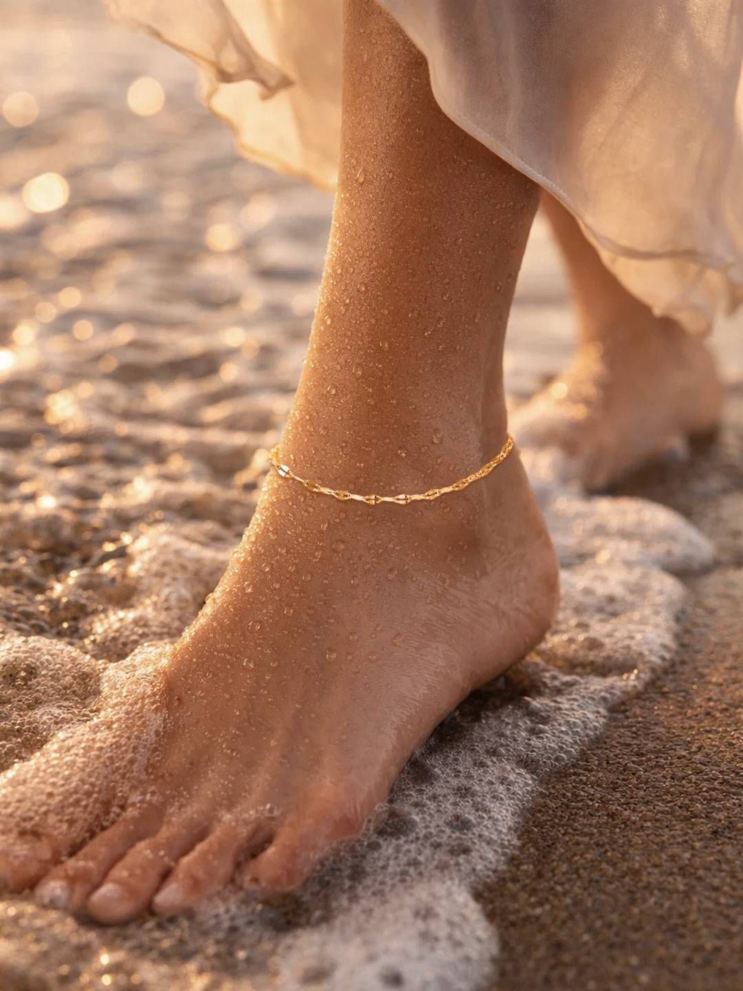 Glimmering Gold-Plated Indian Anklets (Payal) for Effortless Style | Shop Women's Fashion