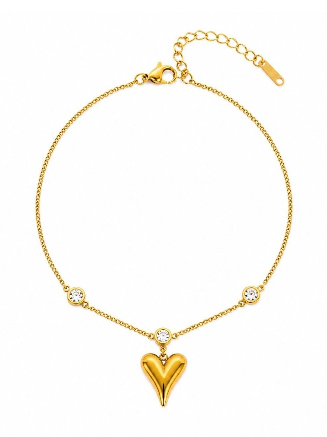 Gllora 18K Gold Plated Anti Tarnish Zircon Anklets