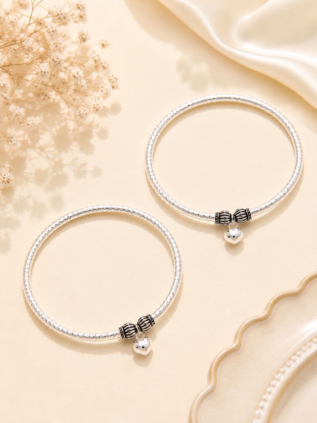Graceful Silver-Toned Indian Anklets (Payal) for Women | Stylish Artificial Jewellery