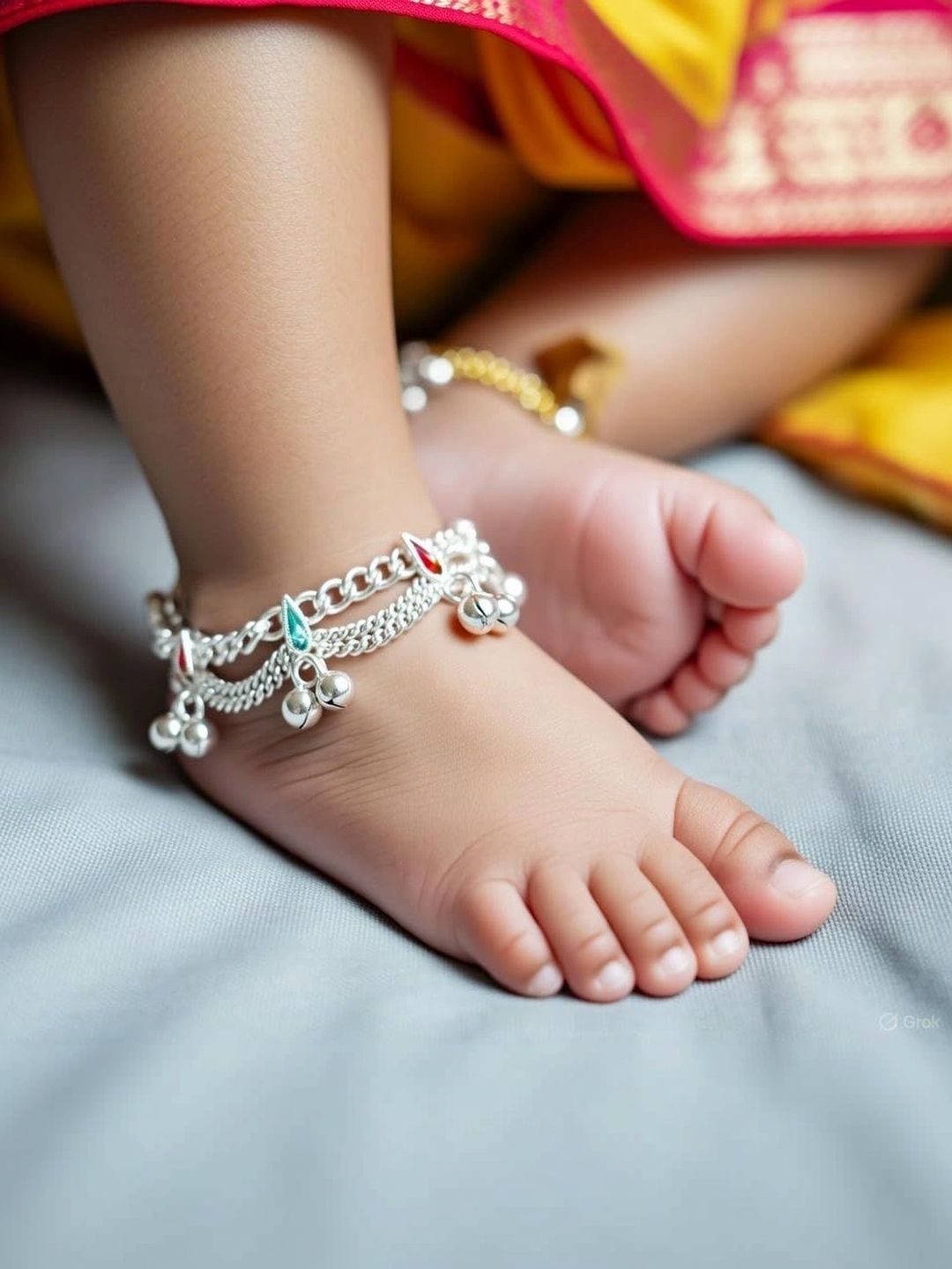 IRA&PEU Classic Silver Plated Anklets