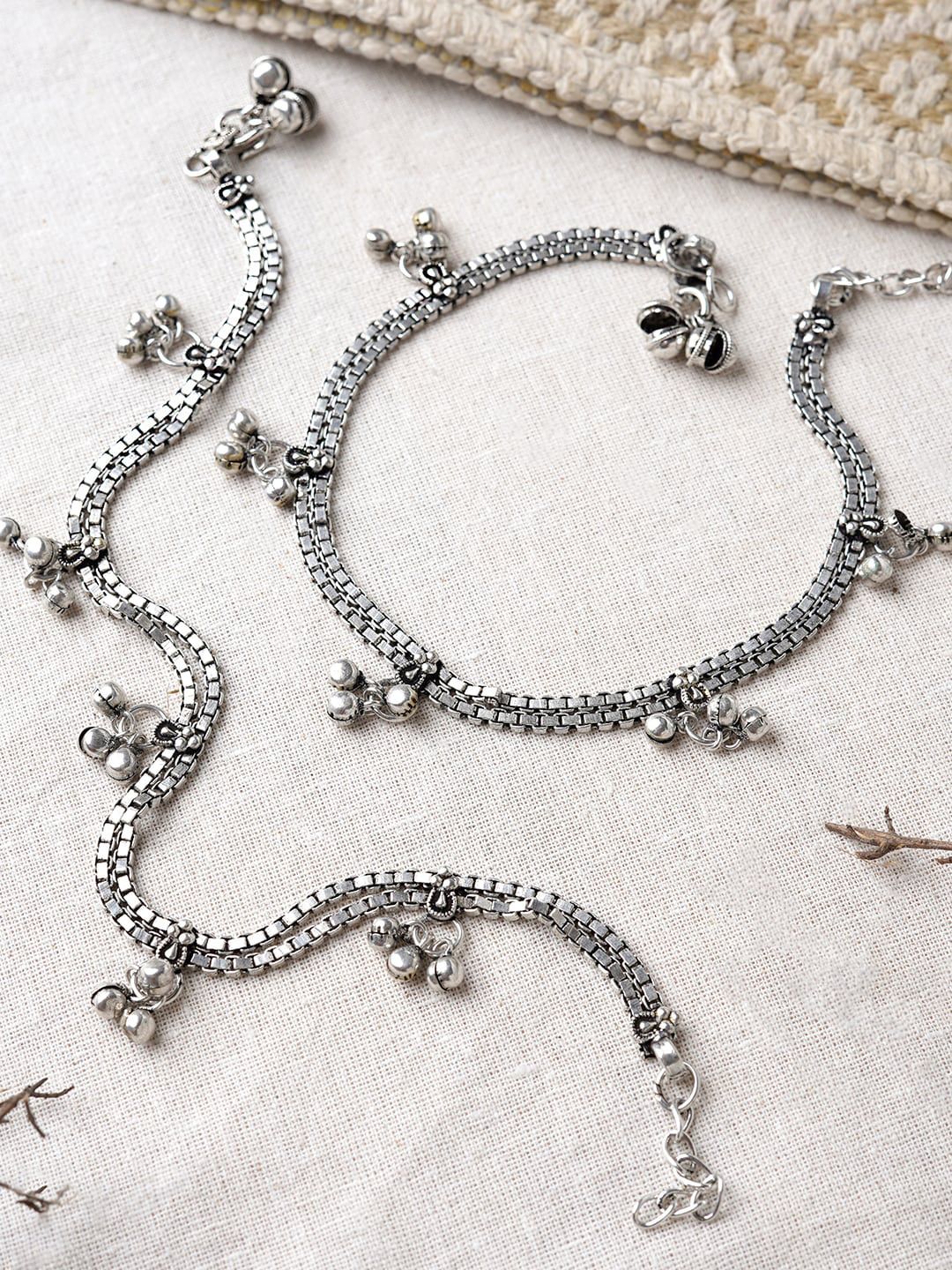 Jingling Artificial Silver Indian Anklets (Payal) for Women | Stylish & Bridal Designs
