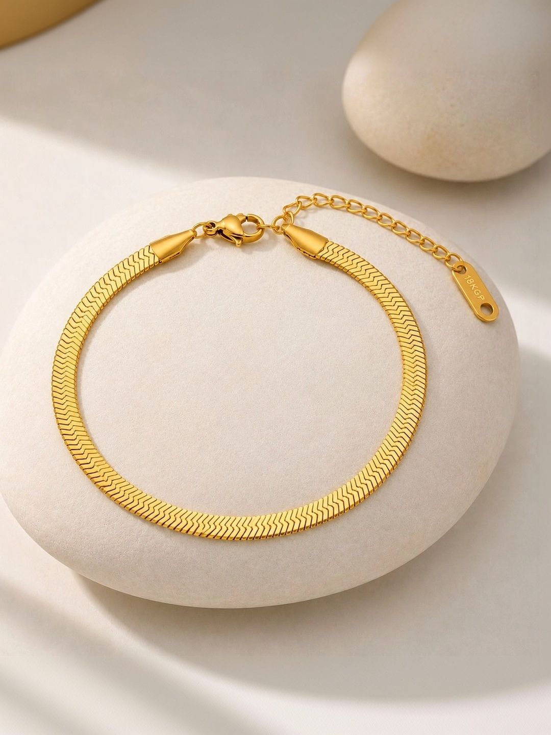 MEENAZ Gold Plated Stone Beaded Anklets