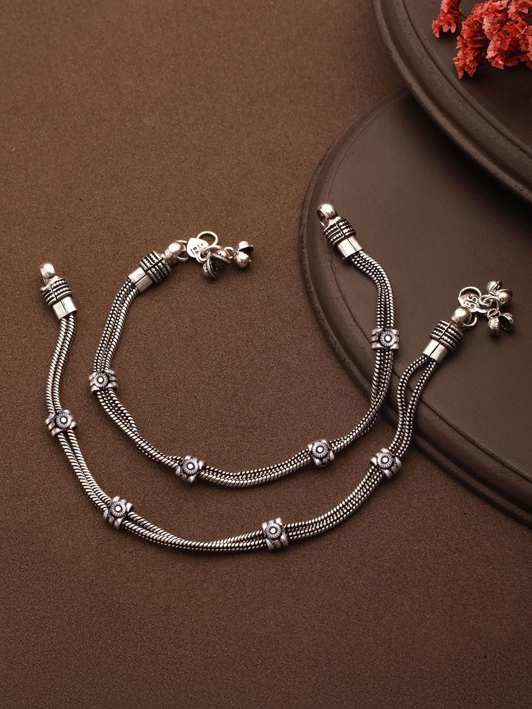 Oxidized Silver Finish Payal for Women | Stylish Indian Anklets