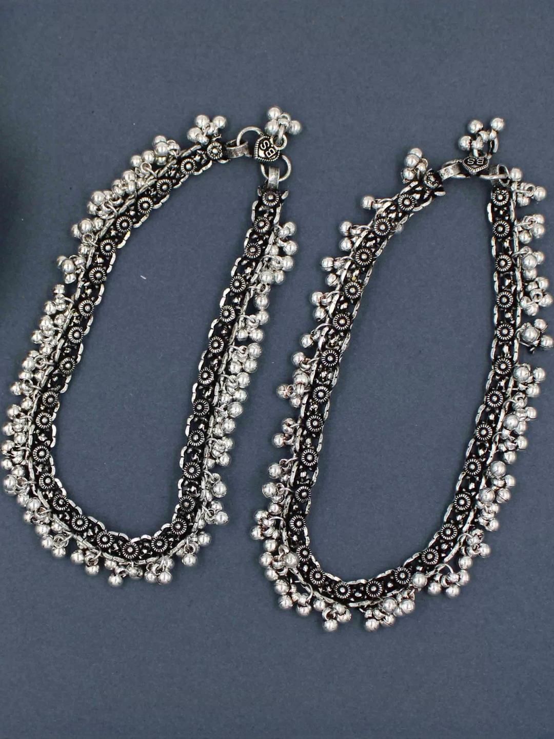 Oxidized Silver-Plated Indian Anklets | Stylish Payal for Women