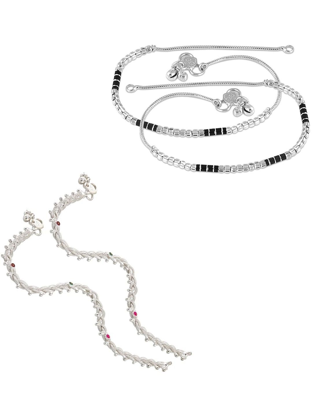 Sparkling Artificial Silver Indian Anklets (Payal) for Women | Stylish & Bridal Designs