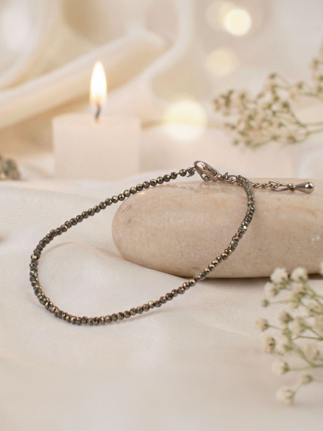 Sparkling Dark Beaded Artificial Anklet | Stylish Indian Payal for Women