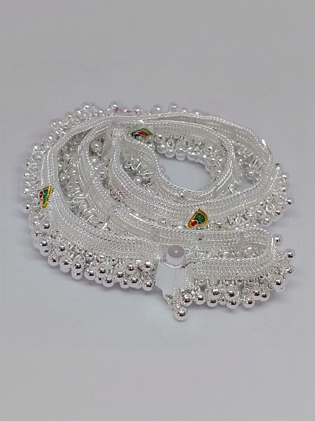 Stunning Silver-Plated Indian Anklets (Payal) with Ghungroos | Stylish Artificial Payal for Women