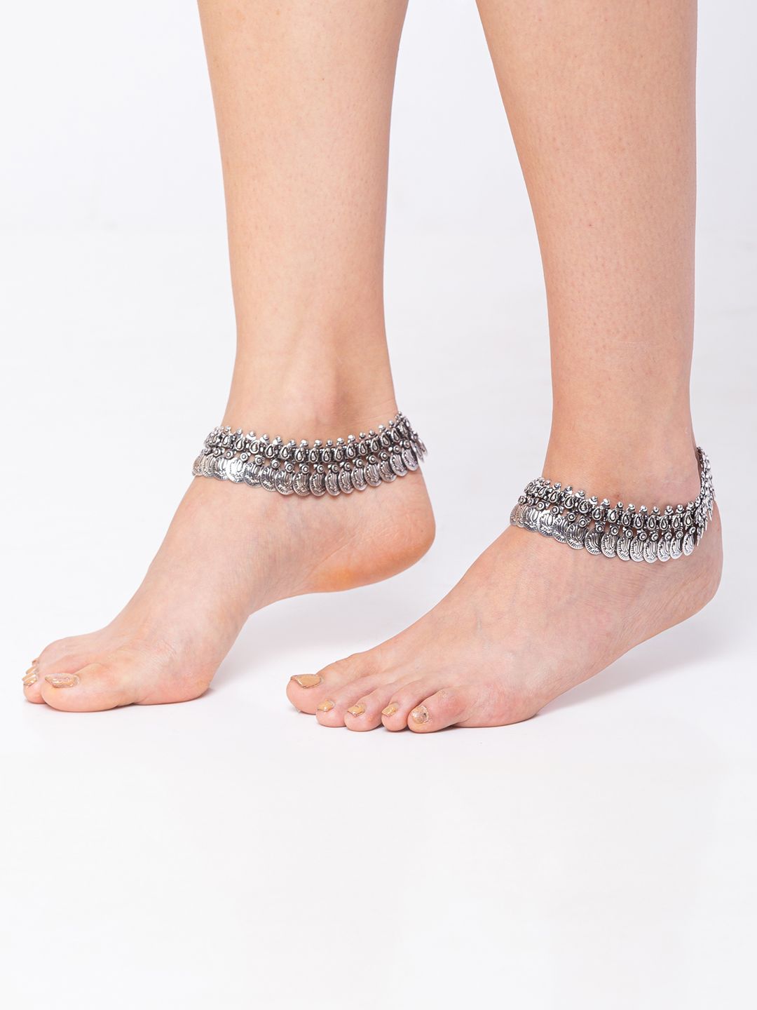Stylish Artificial Silver Anklets (Payal) for Women | Oxidized Finish Jewellery