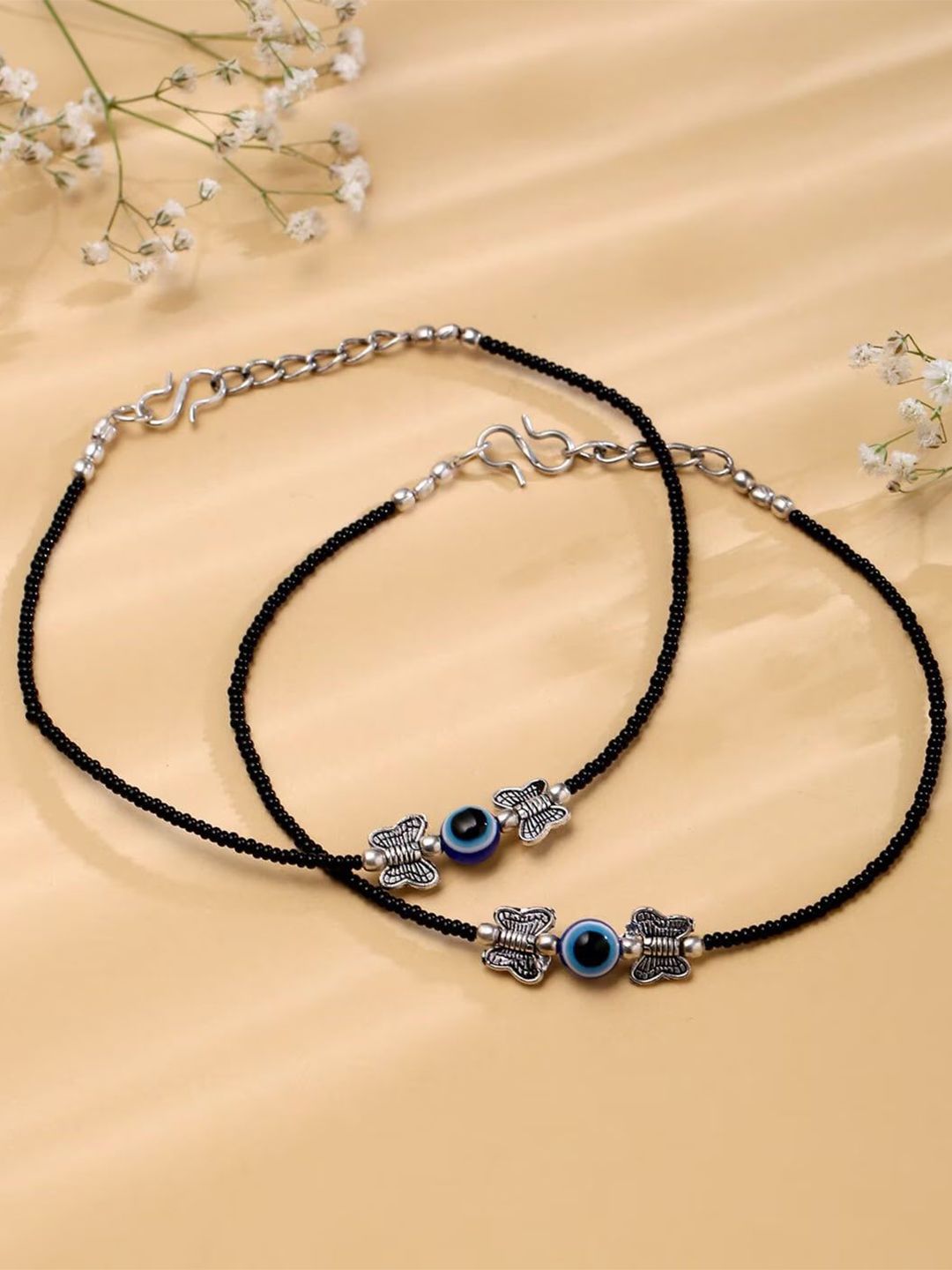 Stylish Evil Eye & Butterfly Artificial Anklets (Payal) for Women