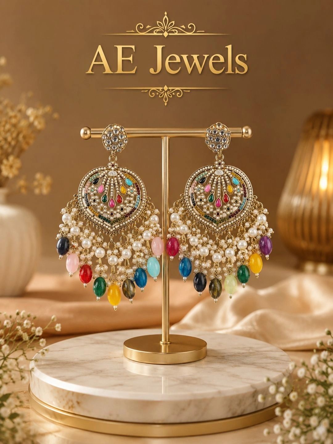 AE Jewels Circular Contemporary Jhumka