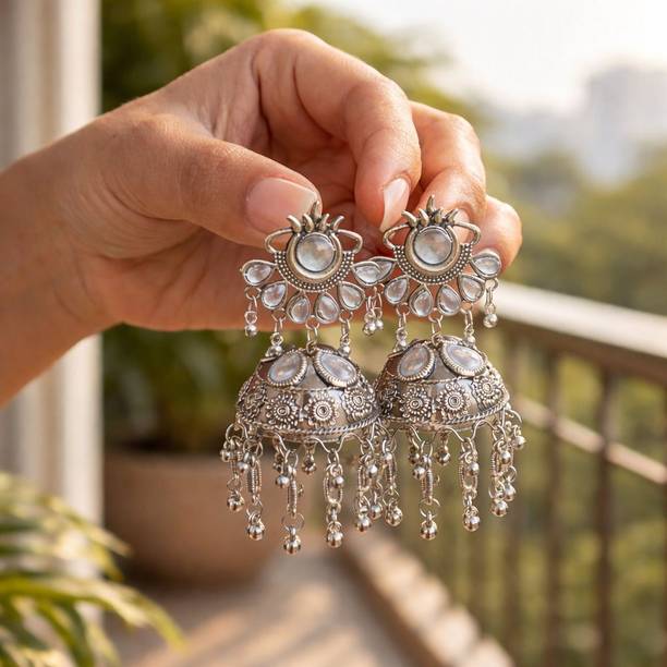 Afgani Oxidized Jhumka for Women