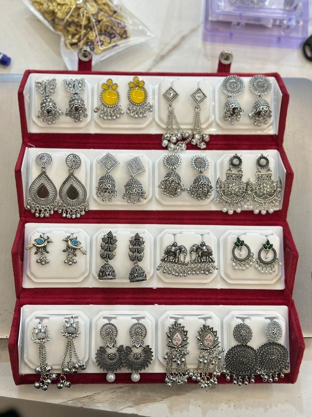 Anouk Geometric Design Jhumka Earrings