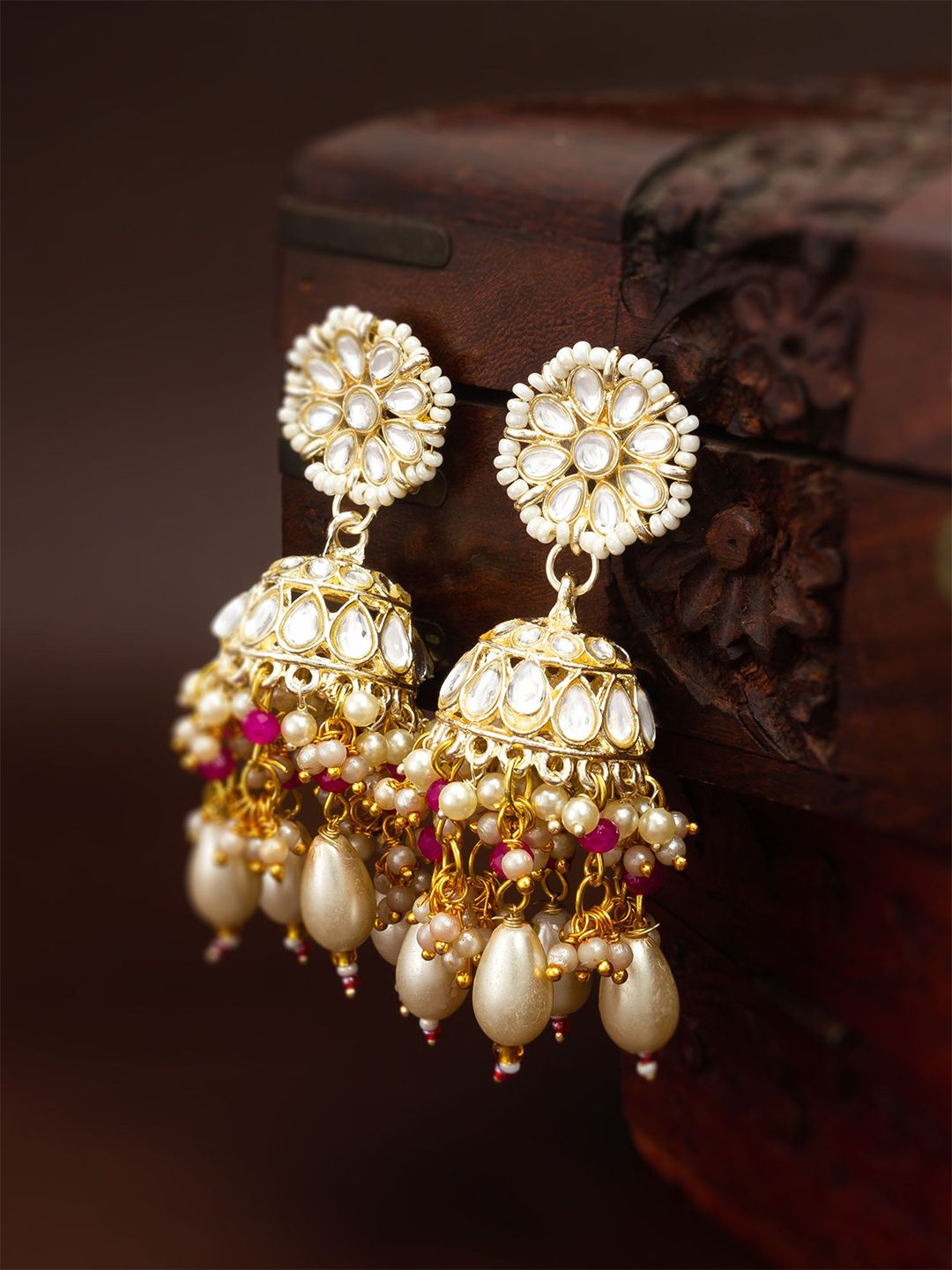 Anouk Kundan Studded Dome Jhumka