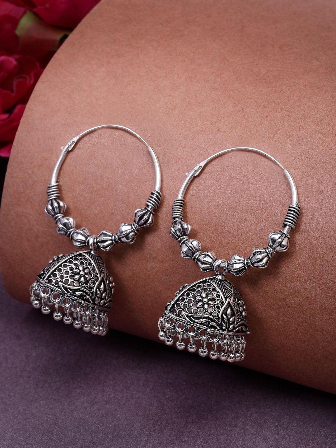 Anouk Oxidized Contemporary Jhumka for Women