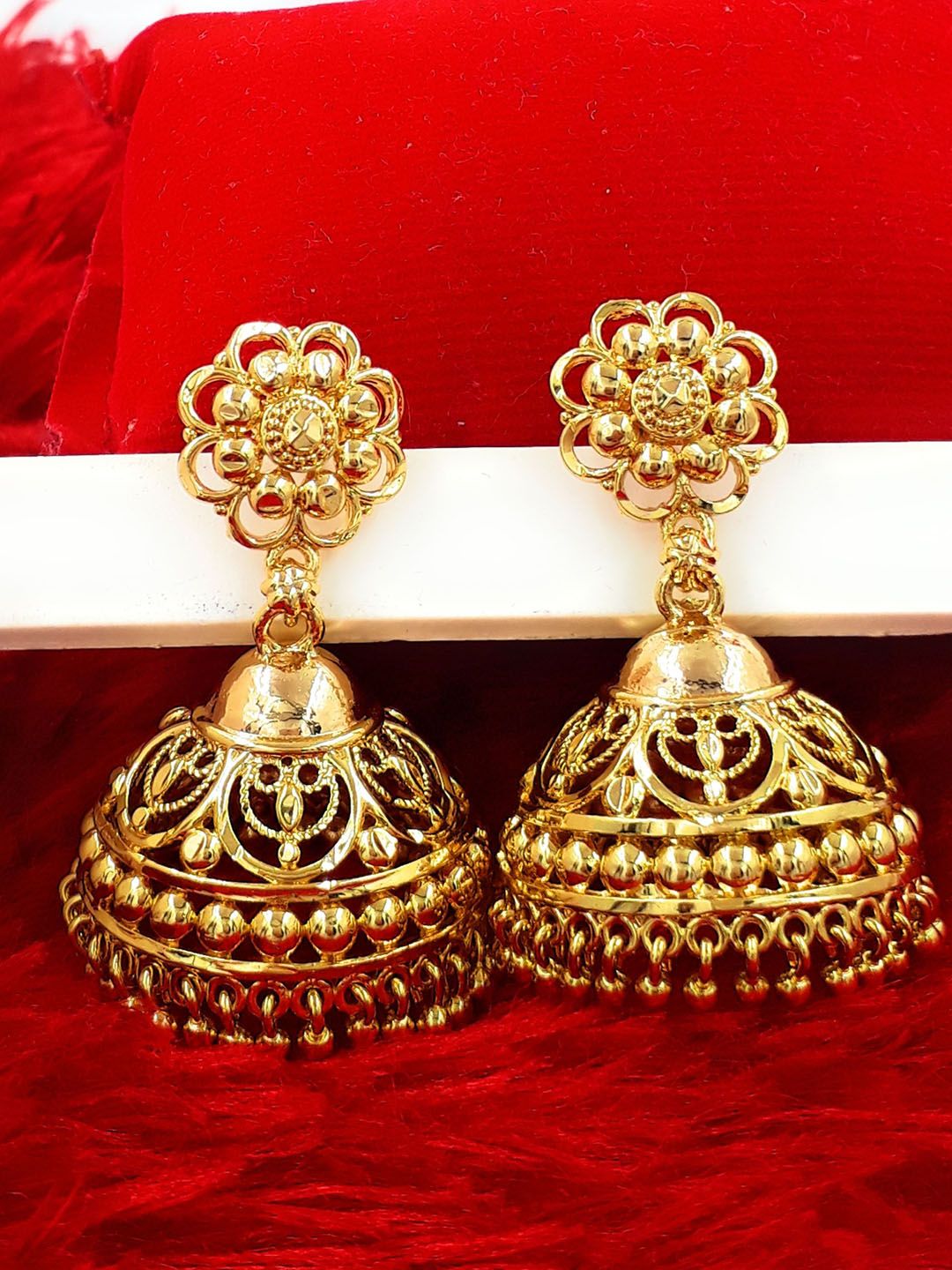 Anujeet Gold Contemporary Jhumka for Women