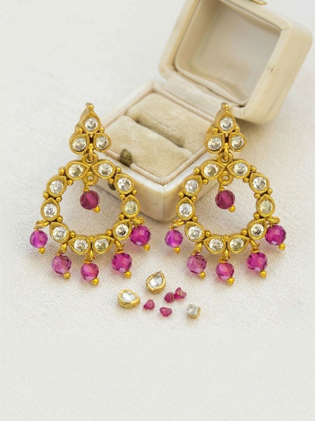 Avirah Pearls Circular Jhumka for women