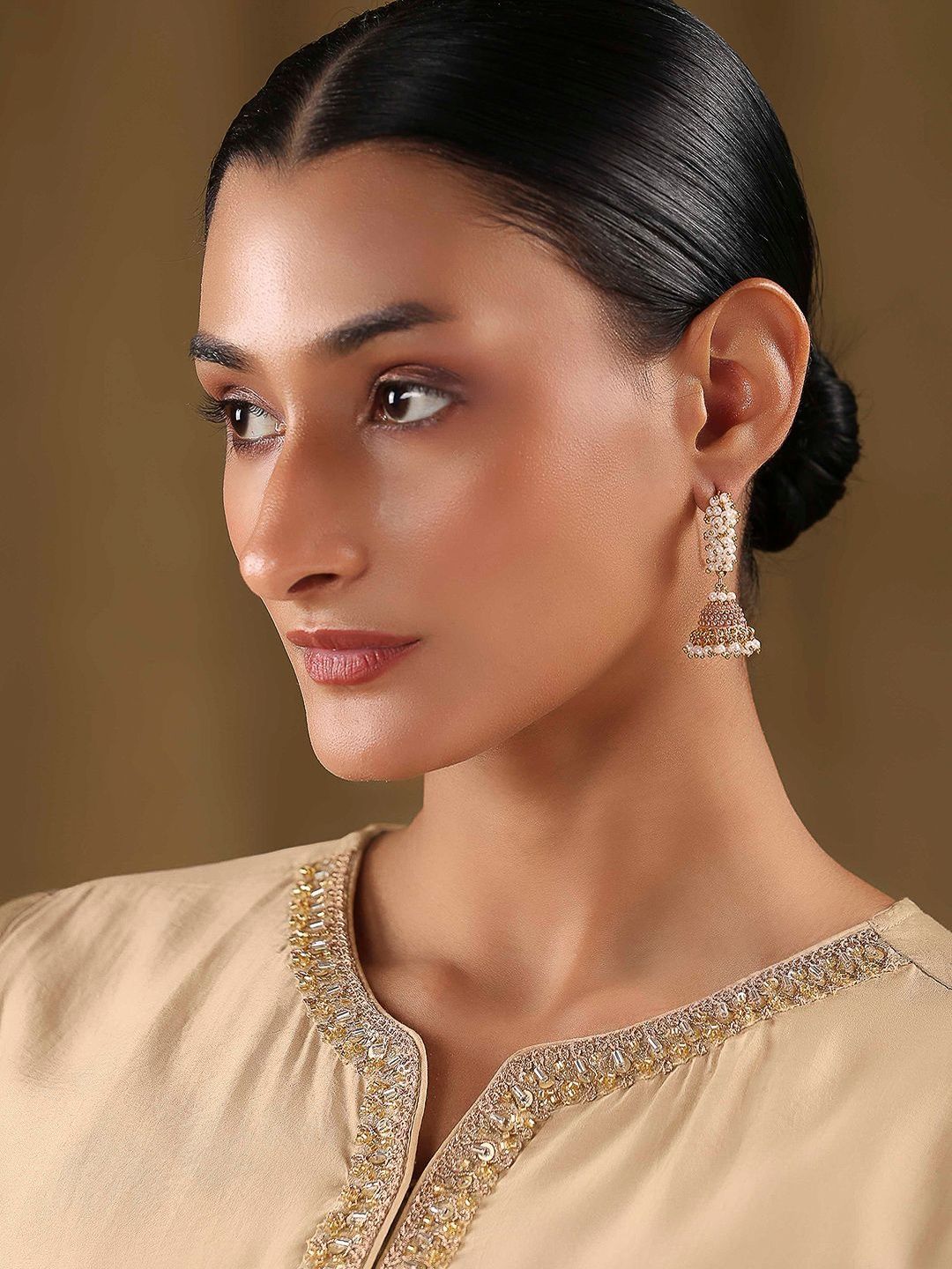 Biba Dome Shaped Jhumka Earrings