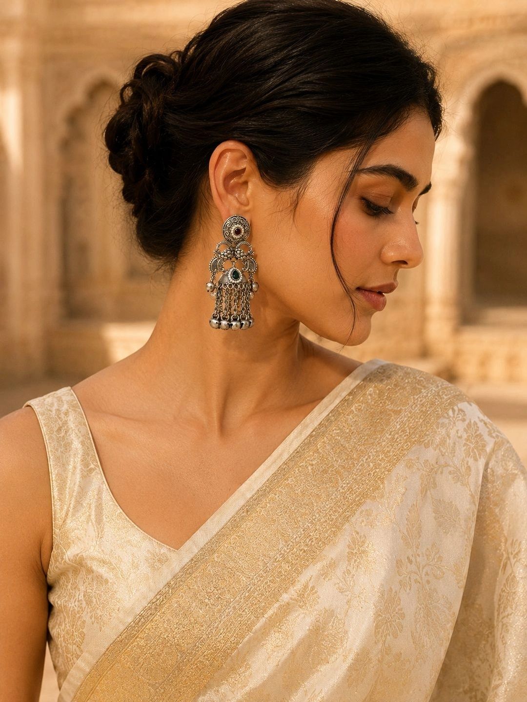 Buy Venyora Circular Jhumkas Earrings -  - Accessories for Women