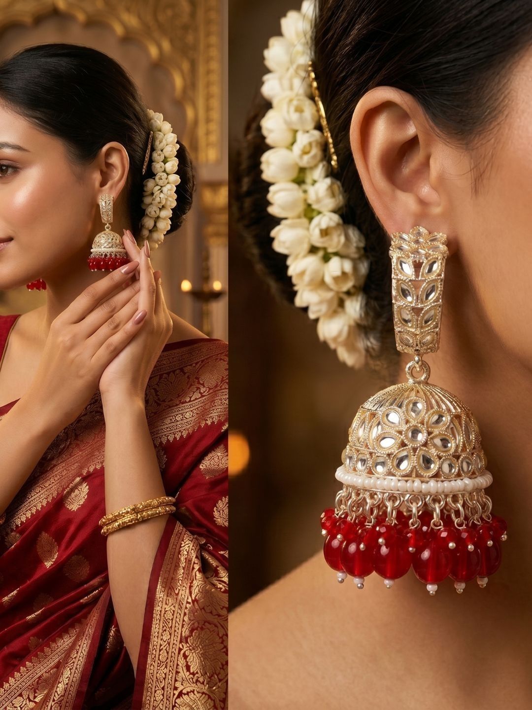Circular Designer Jhumka Earrings