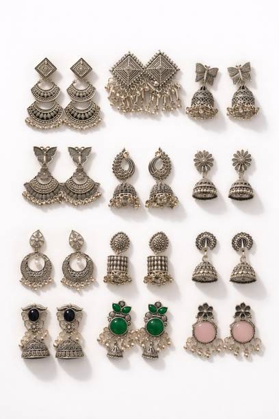 Classic Alloy Jhumka Earring Set