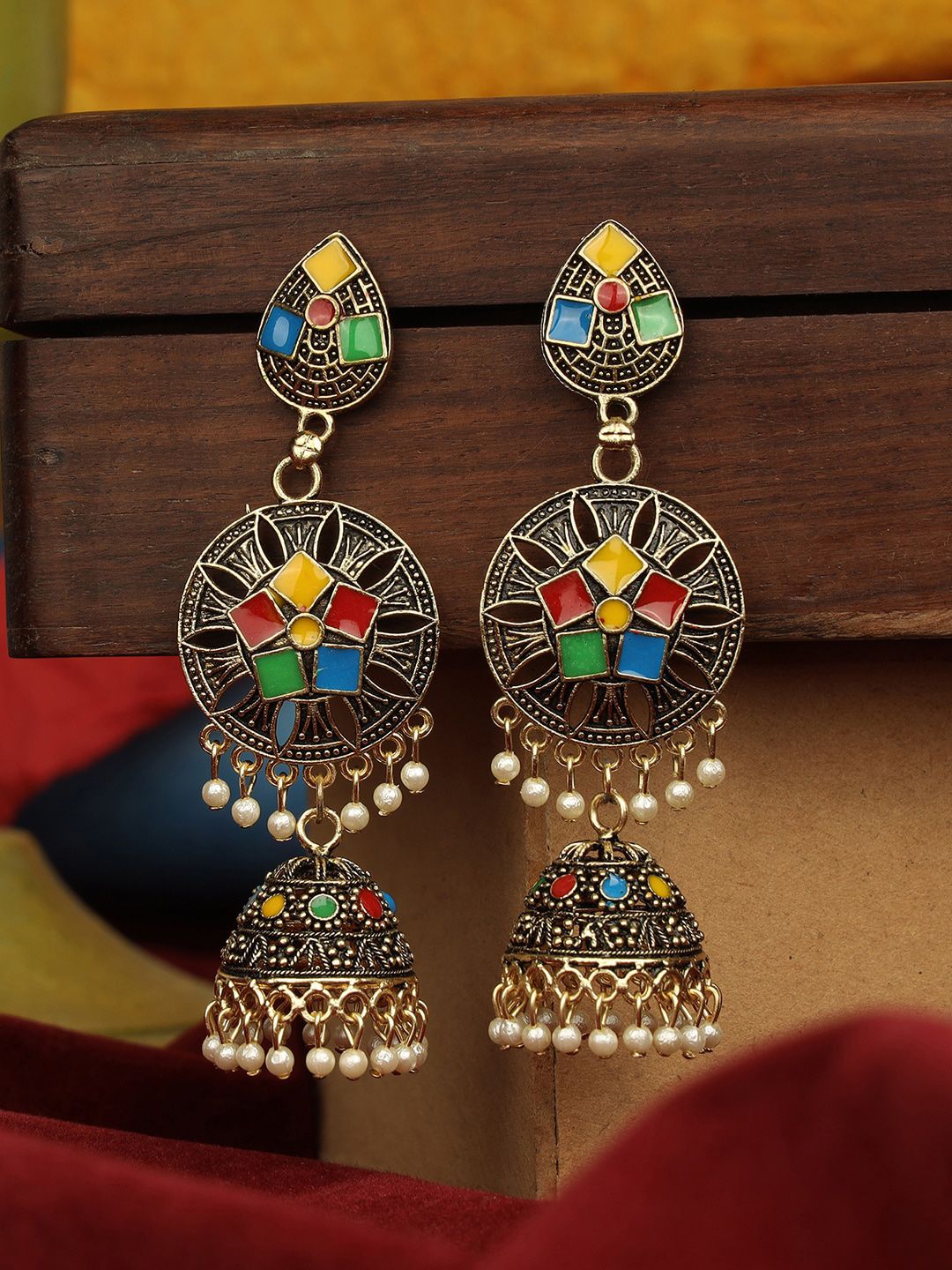 Contemporary Gold Plated Jhumka
