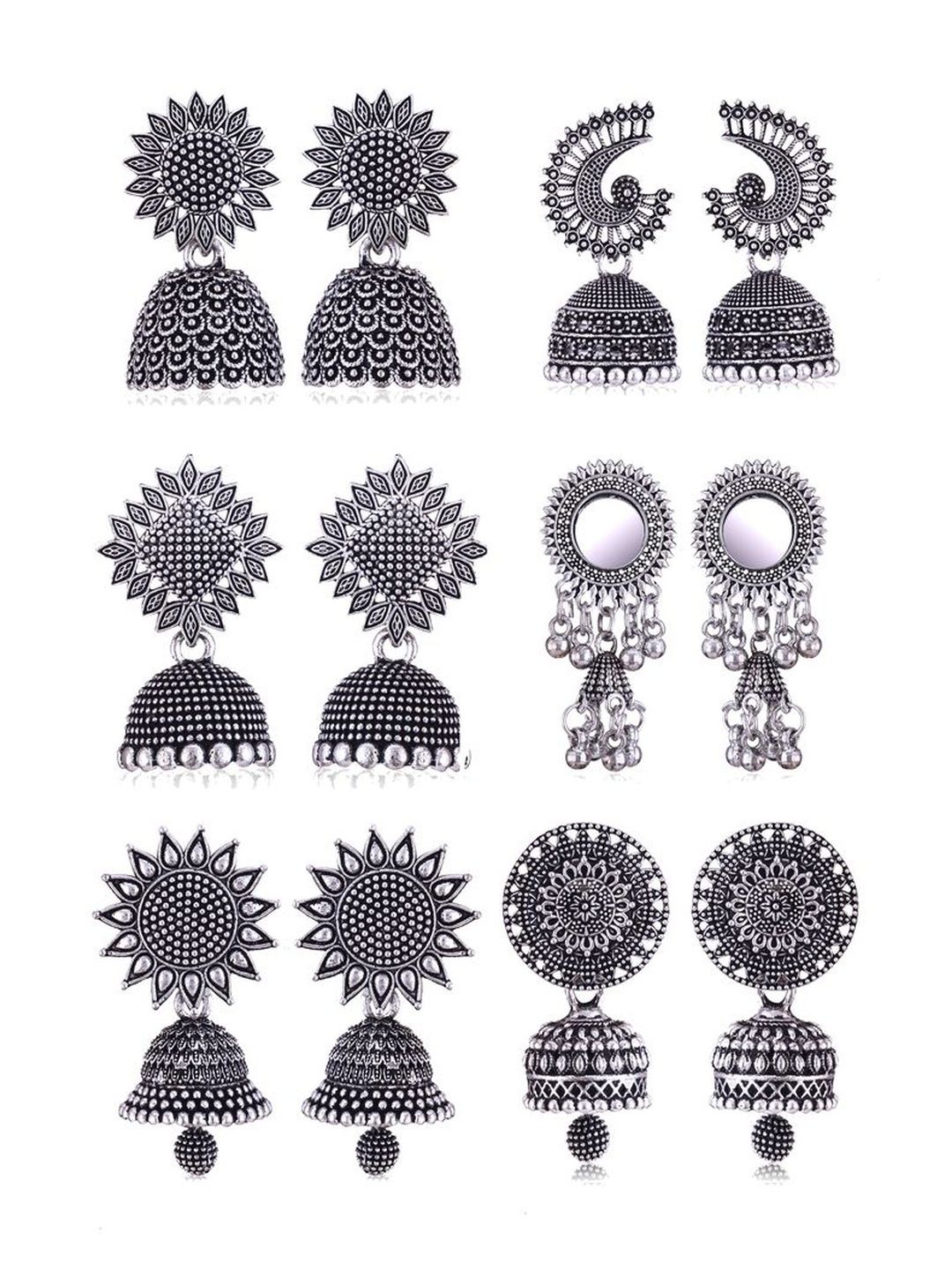 Dome Shaped Oxidised Jhumka for Women