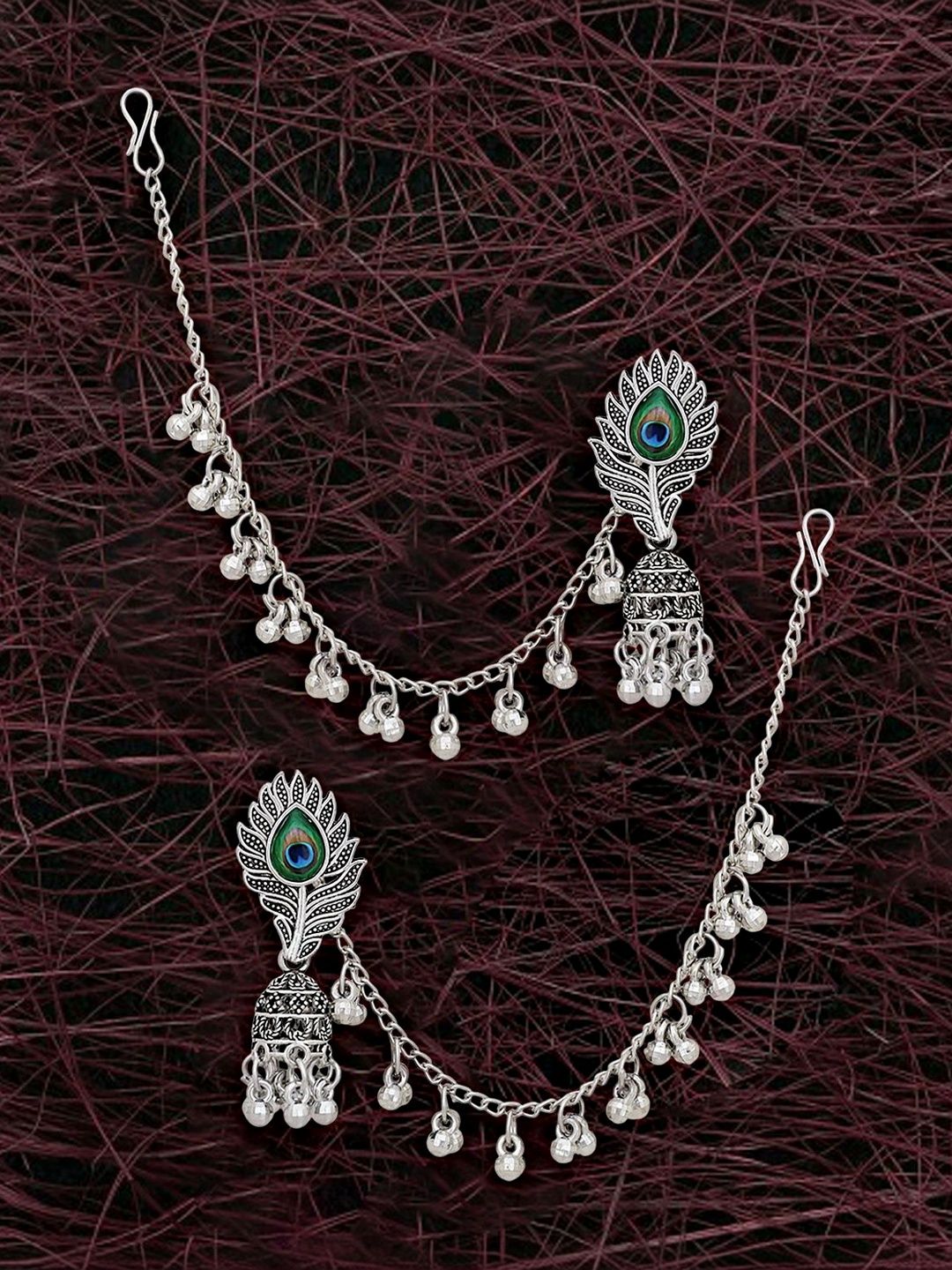 Drashti Peacock Shaped Jhumkas