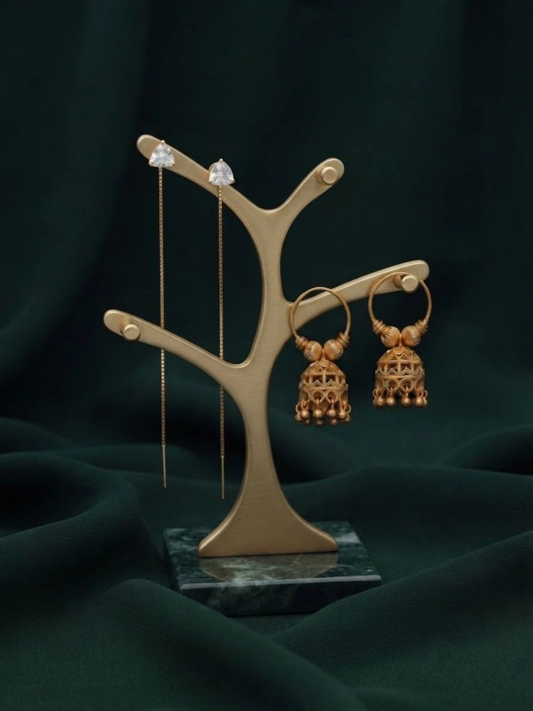 DURATI Circular Jhumkas Earring Set