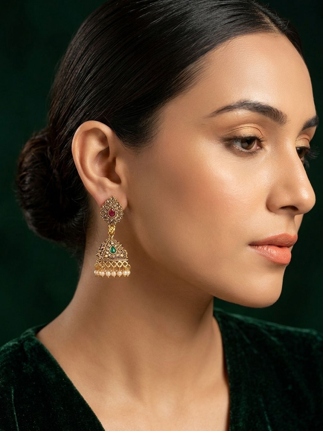 DURATI Geometric Jhumka for Women