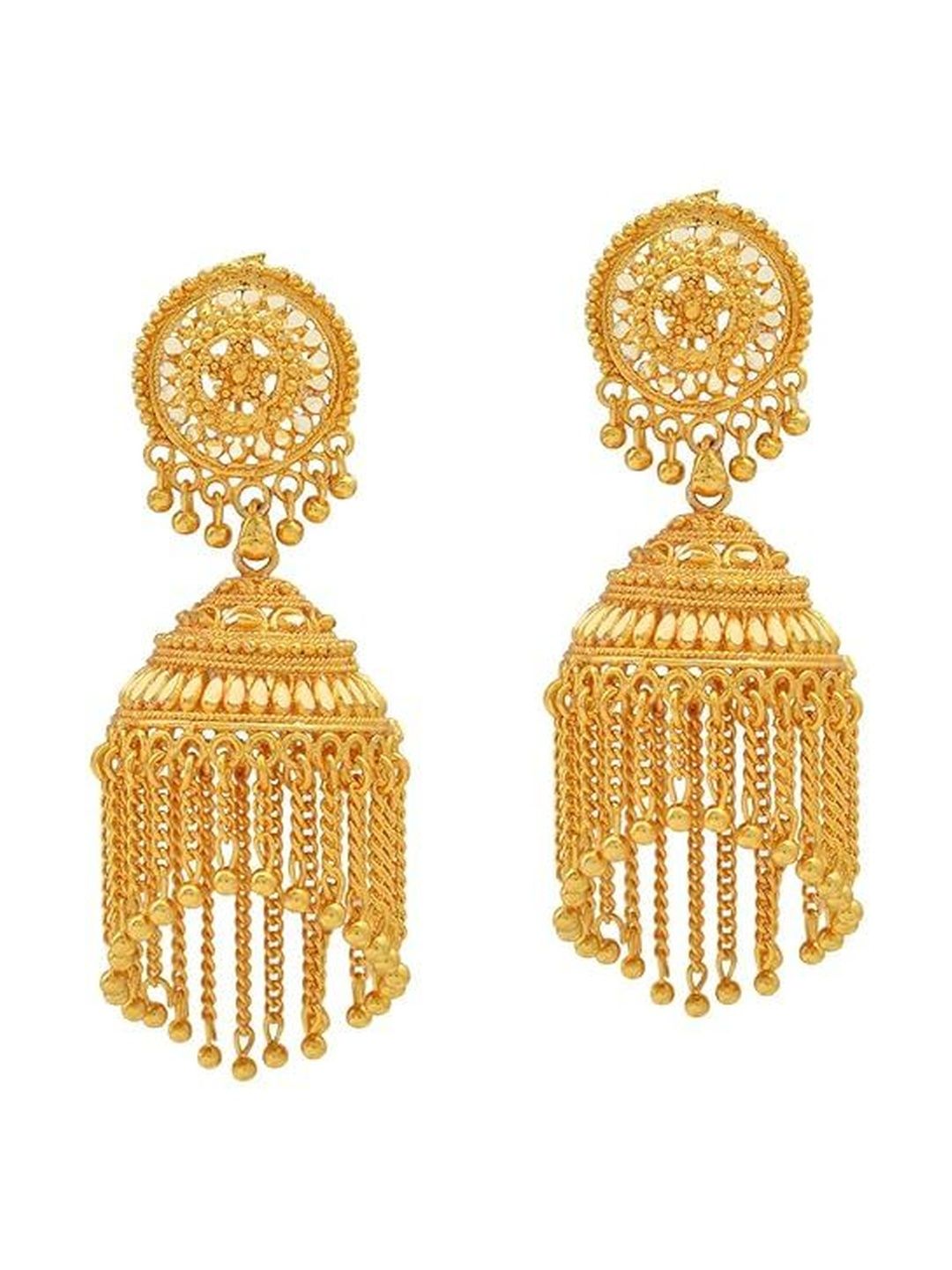 Dzinetrendz Circular Jhumka Earrings