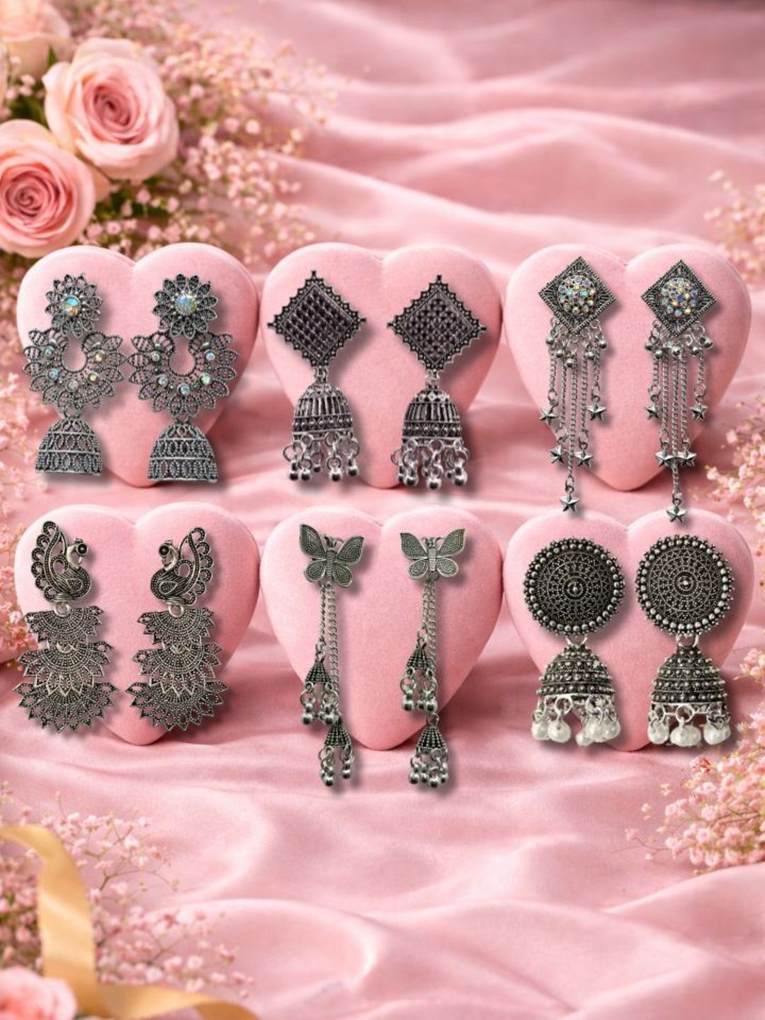 Elegant Oxidized Silver Jhumkas | Traditional & Boho Indian Designs
