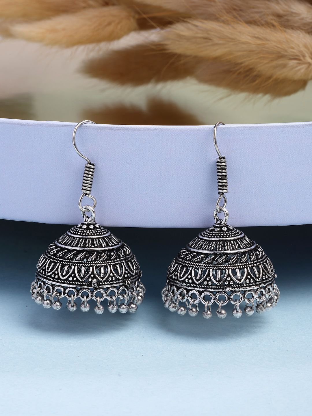 Ethnic Oxidized Jhumka Earrings | Traditional Artificial Jhumki Designs