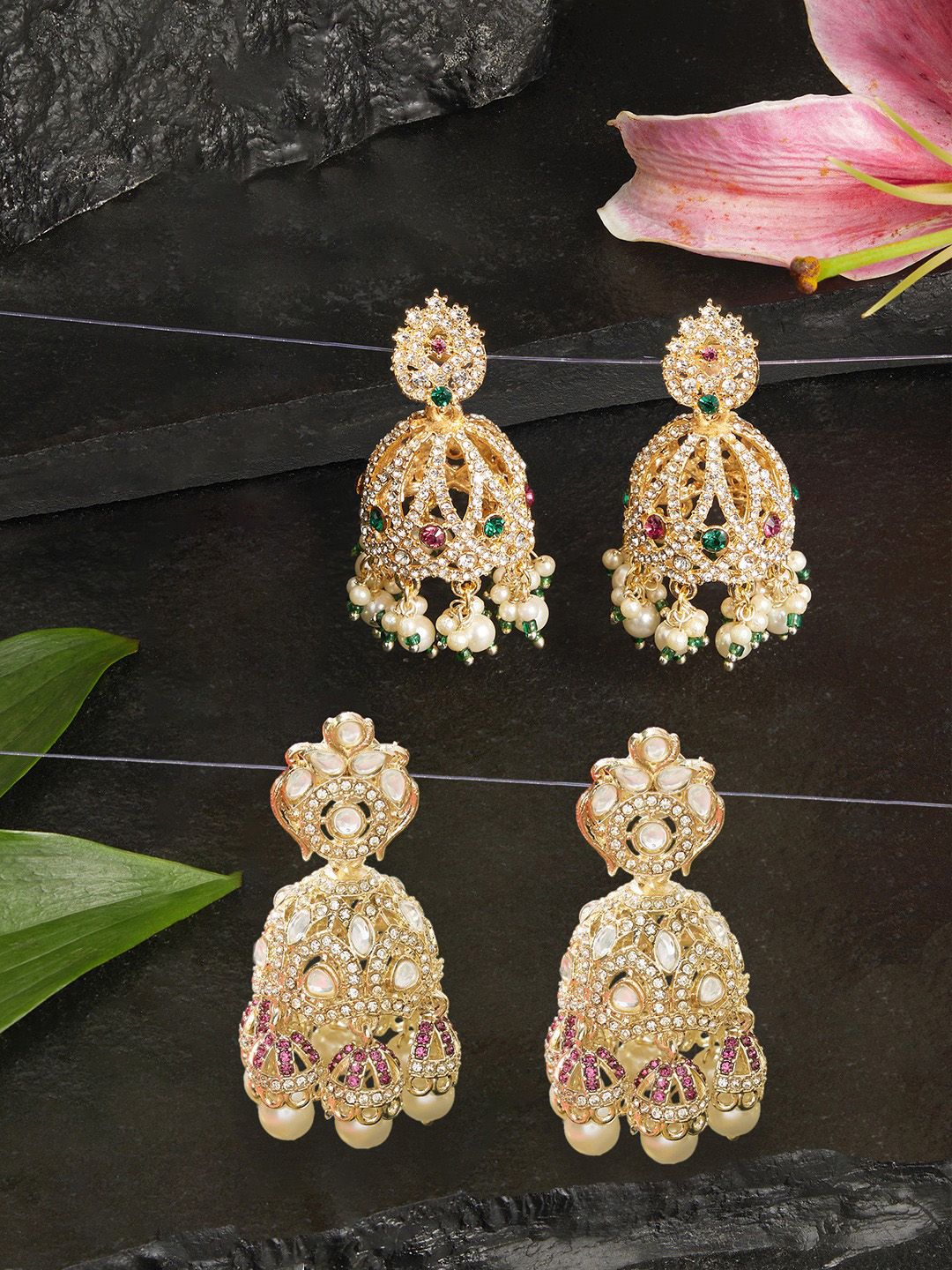 Exquisite Gold Plated Traditional Indian Jhumka Designs