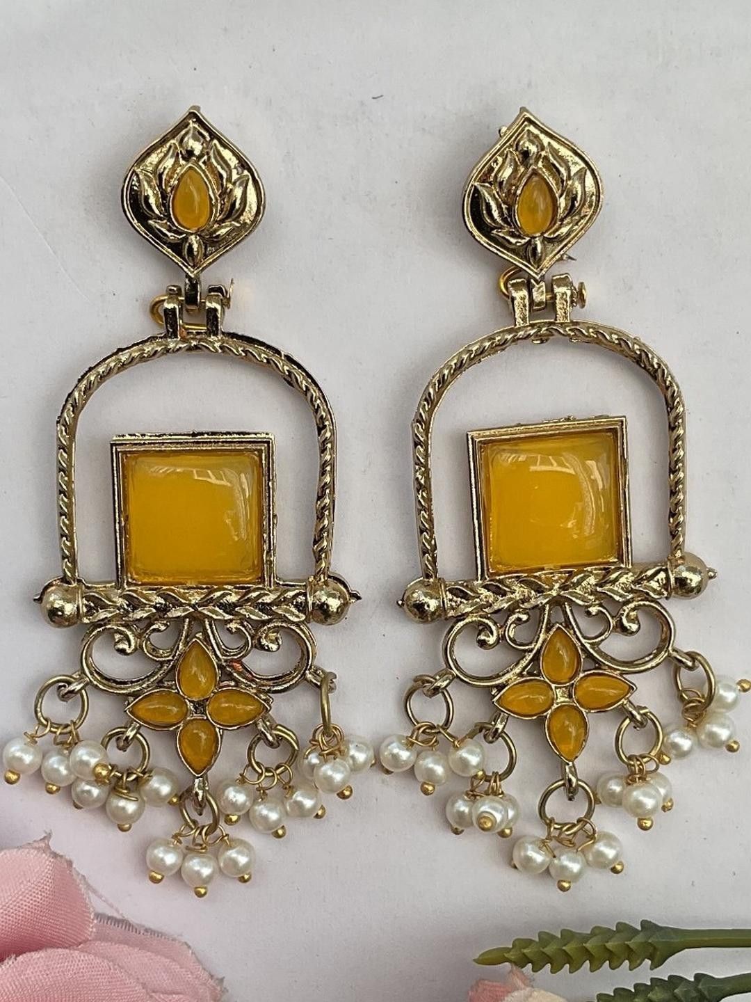 Fashion Theme Gold Brass Jhumka for Women